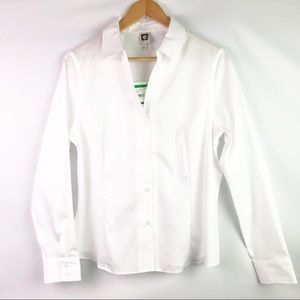 NWT Ann Klein White Dress Shirt. Women’s Size L